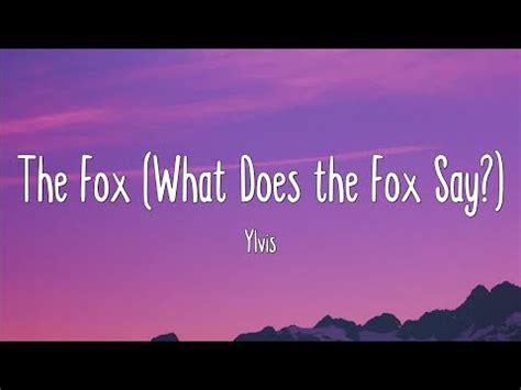 youtube what does the fox say|ylvis the fox what does say lyrics.